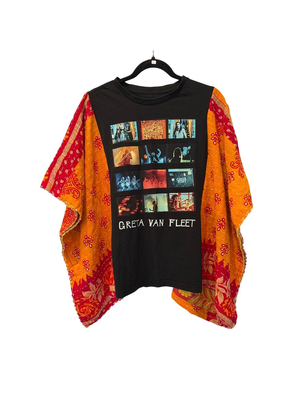 Greta van Fleet Upcycled Kantha Tunic Top Shirt OS Handmade Boho